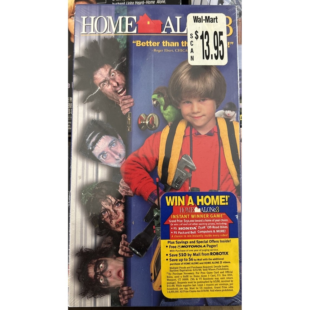 Home Alone 3 (VHS, 1998) New Sealed Alex D. Linz 20th Century Fox John Hughes